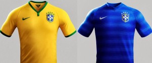 Brazil 2014 official home kits