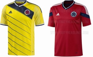 Colombia 2014 World Cup home away kits released